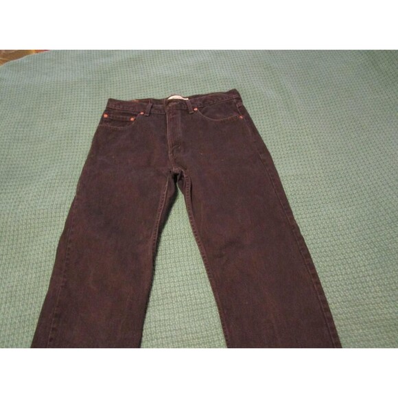 LEVI 505 Black Denim Jeans-Regular Fit  34 x 32 - Picture 5 of 6